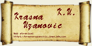 Krasna Uzanović vizit kartica